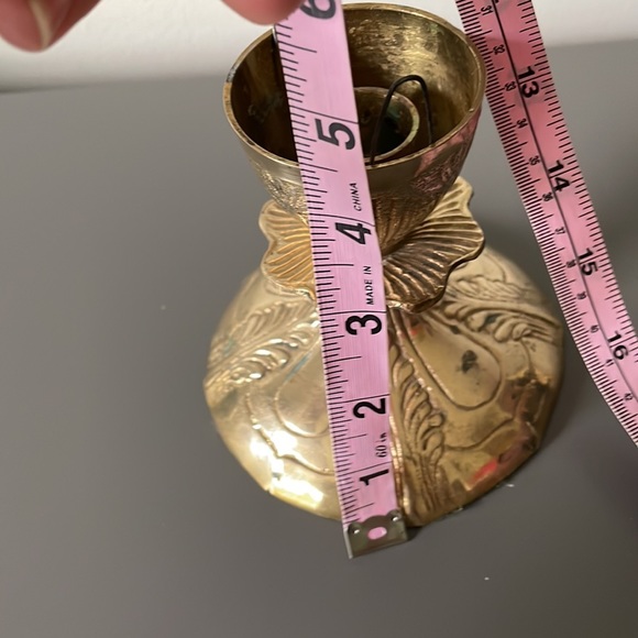 Vintage Brass Ornate Regency Candlestick Holder - Picture 7 of 8